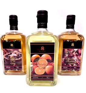 Christmas Gin Trio - 70cl Christmas Pudding Gin, 70cl Orange Gin and 70cl Mince Pie Gin