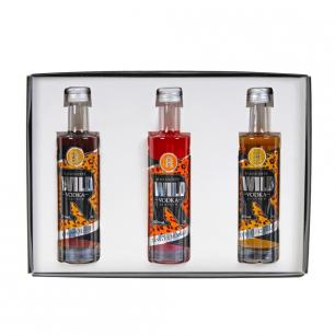 Wild Vodka Liqueur 5cl Triple Set 1 - Flavours Include Tangy Orange, Chocolate & Toffee/Caramel